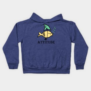 Attitude Shirt | Fish With an Attitude as Shark Kids Hoodie